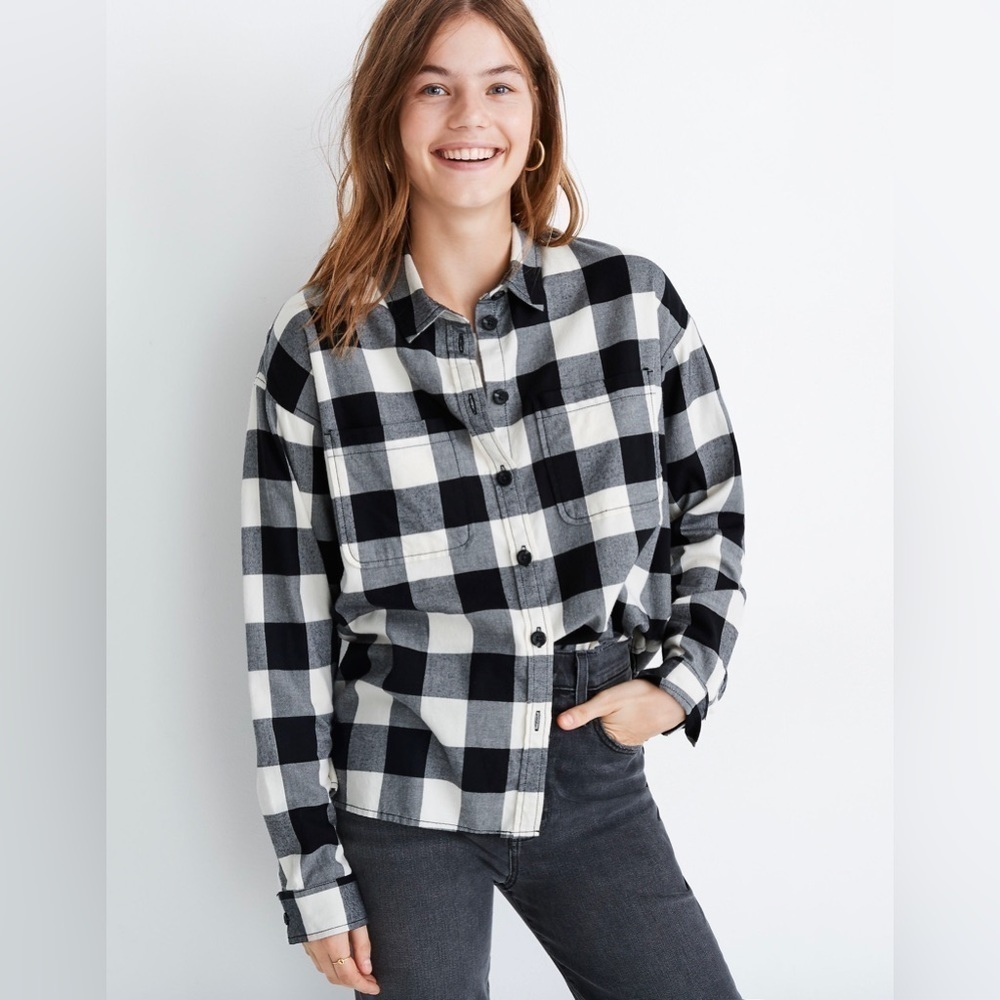 Madewell Shirt-Jacket in Buffalo Check, Size XS